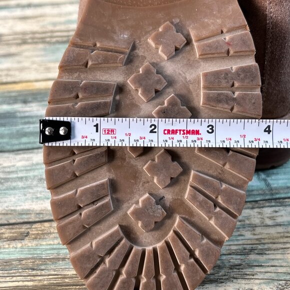 Steve Madden Jaffa Chelsea Boots Womens 7M Brown Suede Pull On Biker Moto Casual - Picture 10 of 12